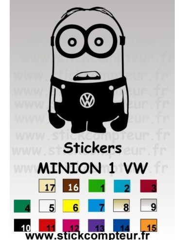 MINION 1 VW STICKERS *