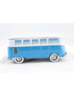 Boite métal COMBI en bleu clair et blanc