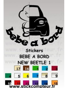 Stickers BEBE A BORD NEW BEETLE 1