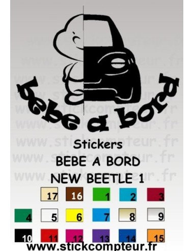 Stickers BEBE A BORD NEW BEETLE 1