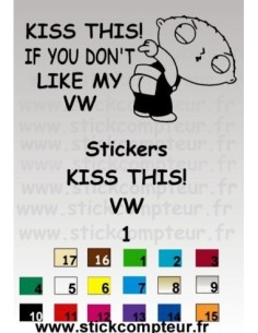 Stickers KISS THIS! VW 1