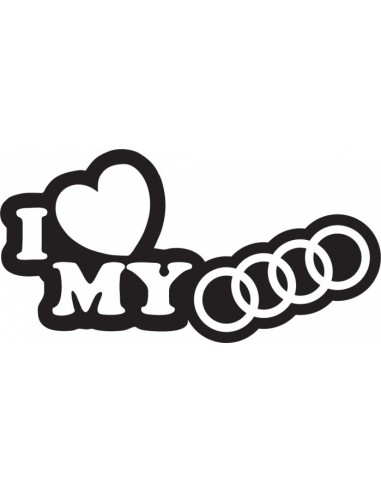 I LOVE MY AUDI 1211 Stickers   *