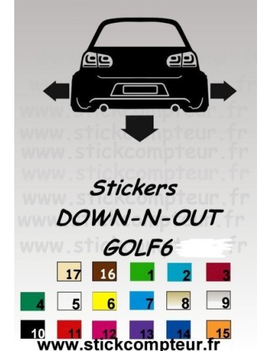 Stickers DOW-N-OUT GOLF 6