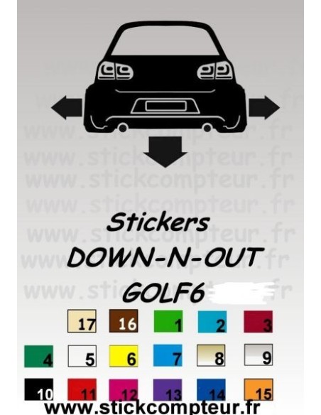 Stickers DOW-N-OUT GOLF 6