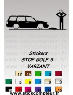 Stickers STOP GOLF 3 VARIANT