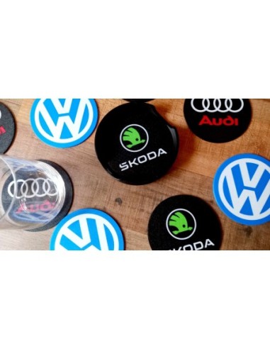 6 Sous de verres et tasses Sous-bock SKODA avec rangement