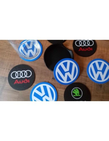 6 Sous de verres et tasses Sous-bock  Volkswagen avec rangement