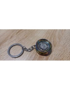 Porte-clés Jante style BBS Centre chromer et bord holographique
