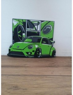 Plaque Décorative  NEW BEETLE – Pour mur ou bureau, support inclus 🛠️