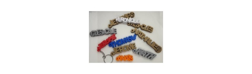 PORTE CLÉS 3D PRÉNOM PERSONNALISER