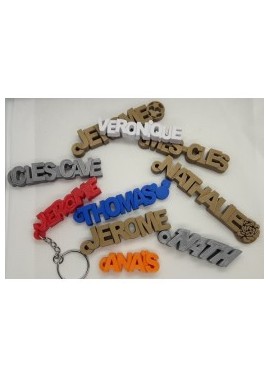 PORTE CLÉS 3D PRÉNOM PERSONNALISER