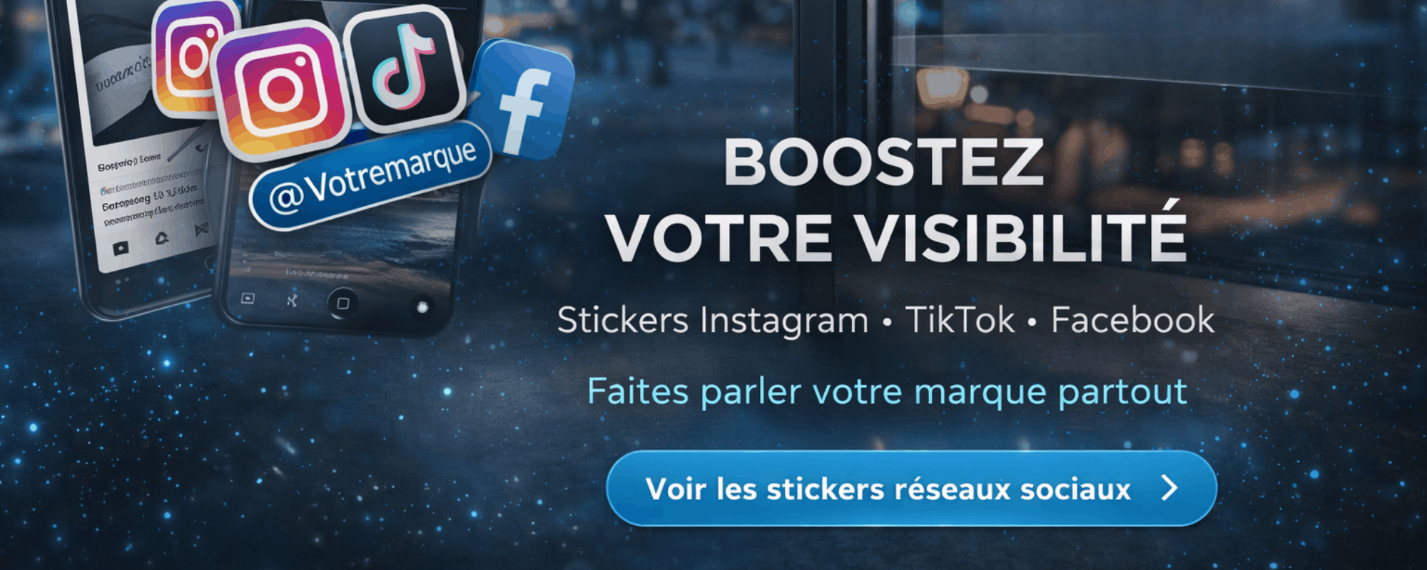 Sticker R&eacute;seaux Sociaux | Stickcompteur.com